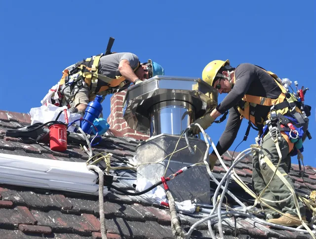 Protective chimney cap installed by Brook Park Chimney Sweep in Brook Park, OH