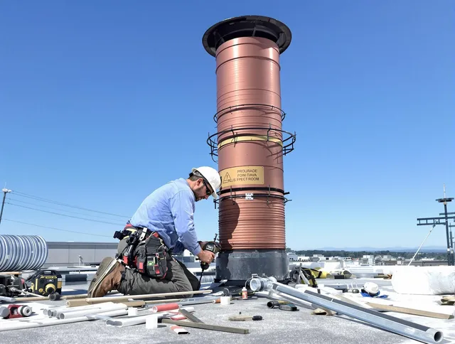 Installed chimney liner by Brook Park Chimney Sweep in Brook Park, OH