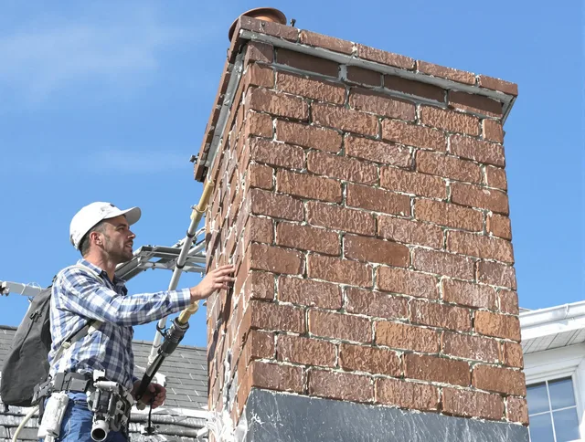 Brickwork for a chimney rebuild by Brook Park Chimney Sweep in Brook Park, OH