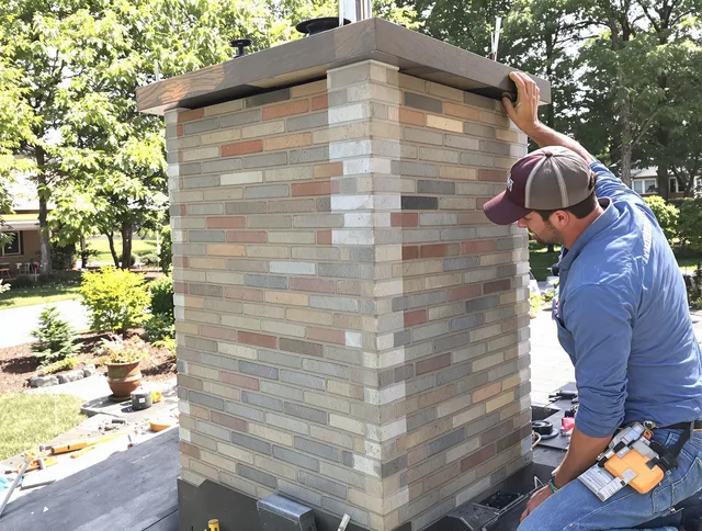 Brook Park Chimney Sweep completing a modern chimney remodel in Brook Park, OH