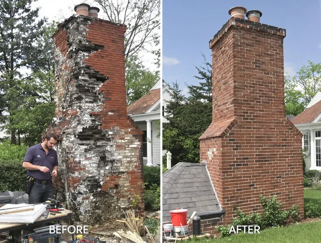 Brook Park Chimney Sweep performing a full chimney restoration in Brook Park, OH
